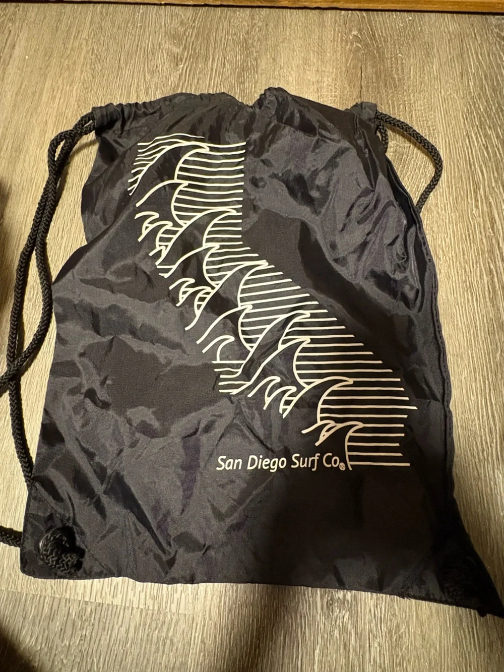 Black San Diego Drawstring Backpack